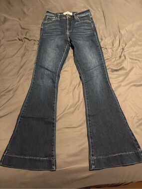 KanCan Dark Blue Flare Jeans - Deep Indigo